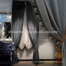 China supplier royal black stage background curtains